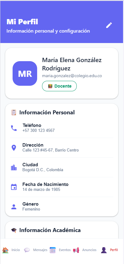 Perfil de Usuario